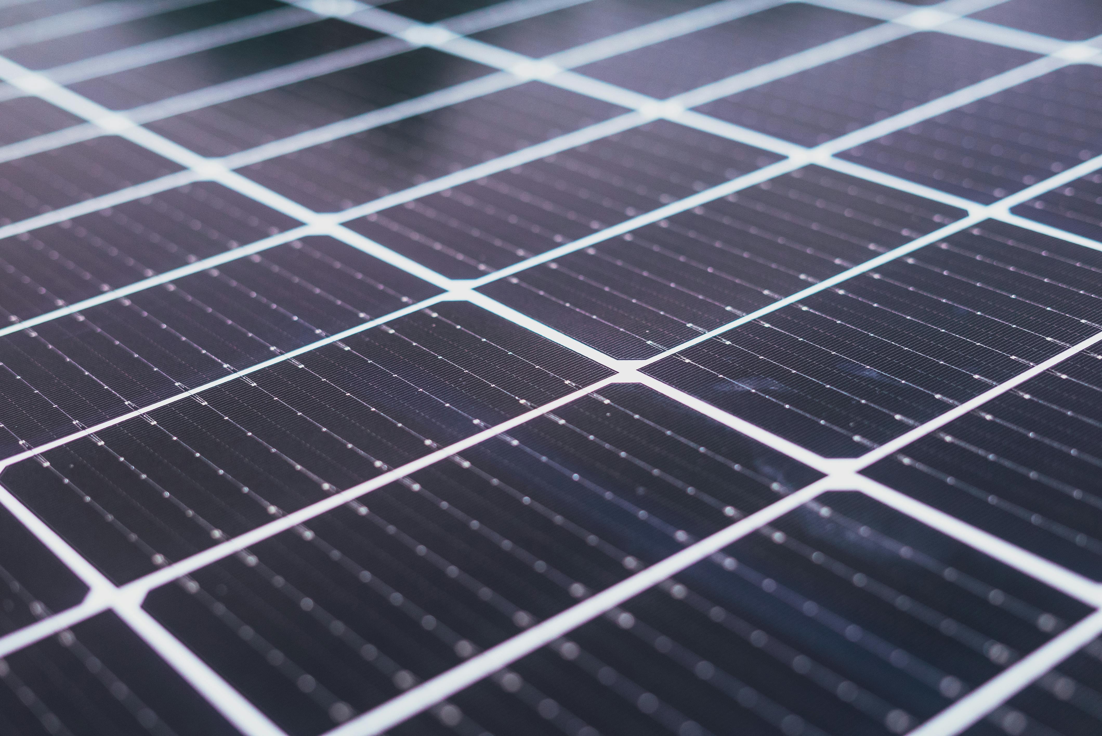 High-efficency solar panels harnessing sunlight for clean energy